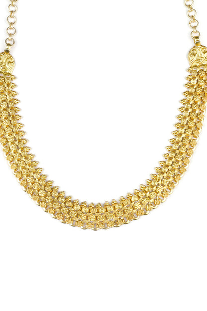 Hina Carved Bloom Motif Necklace 