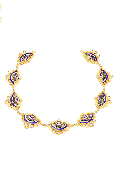 Semi Circle Floral Motif Necklace 