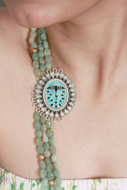 Multi Stranded Brooch Necklace 