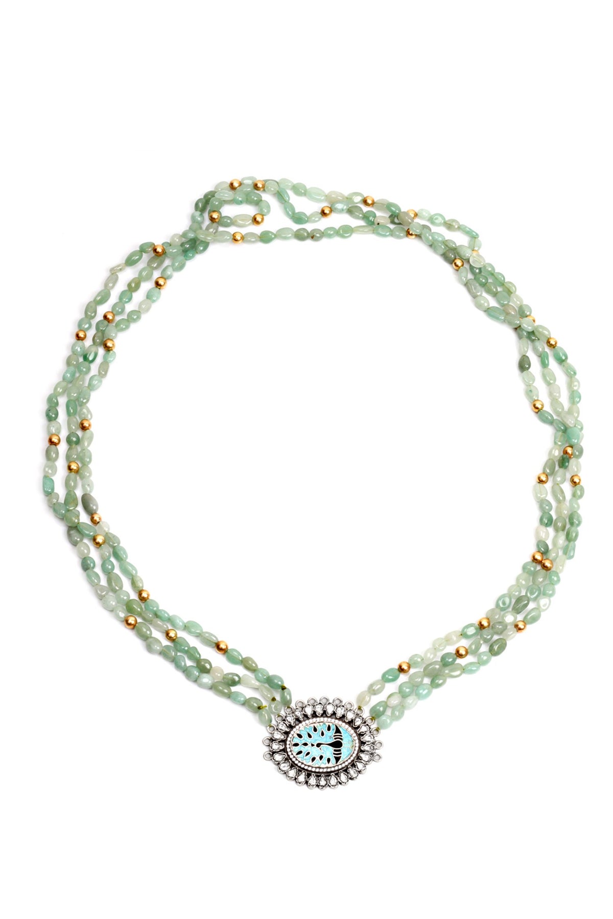 Multi Stranded Brooch Necklace 