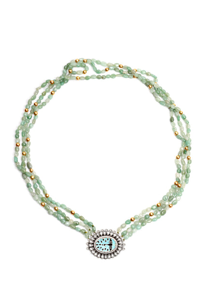 Multi Stranded Brooch Necklace 