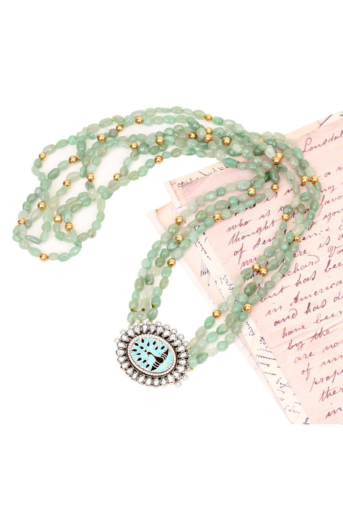 Multi Stranded Brooch Necklace 