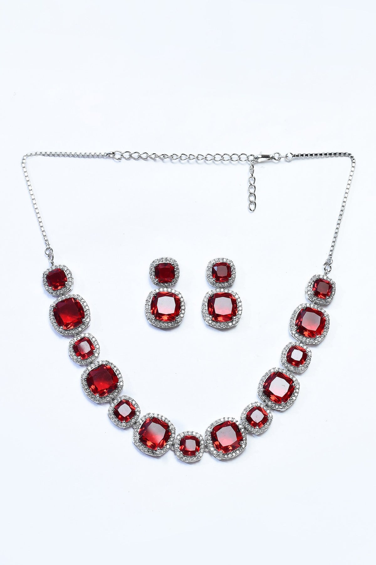 American Diamond Encrusted Necklace Set 
