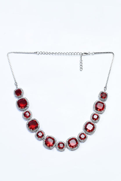 American Diamond Encrusted Necklace Set 