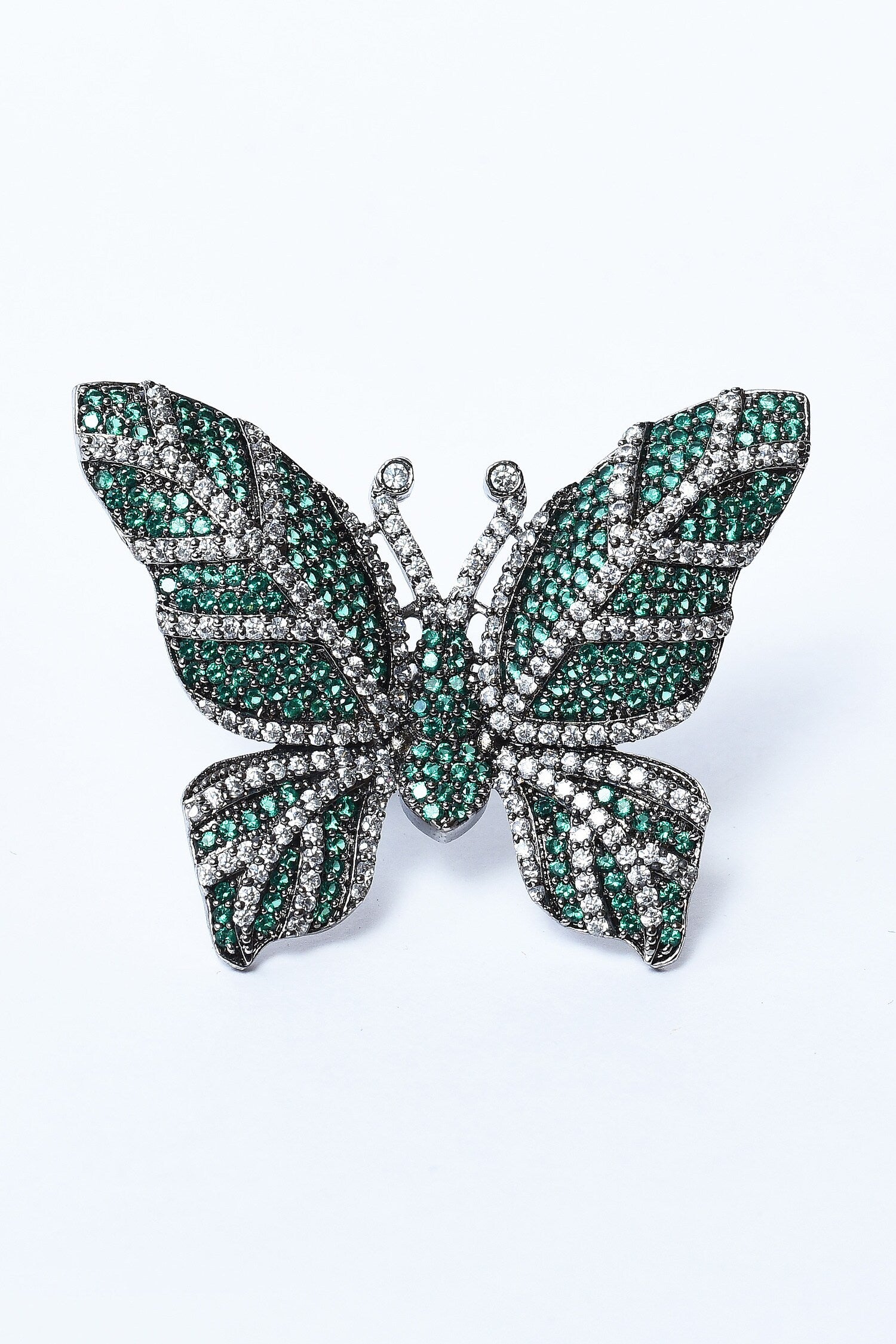 American Diamond Embellished Butterfly Ring 