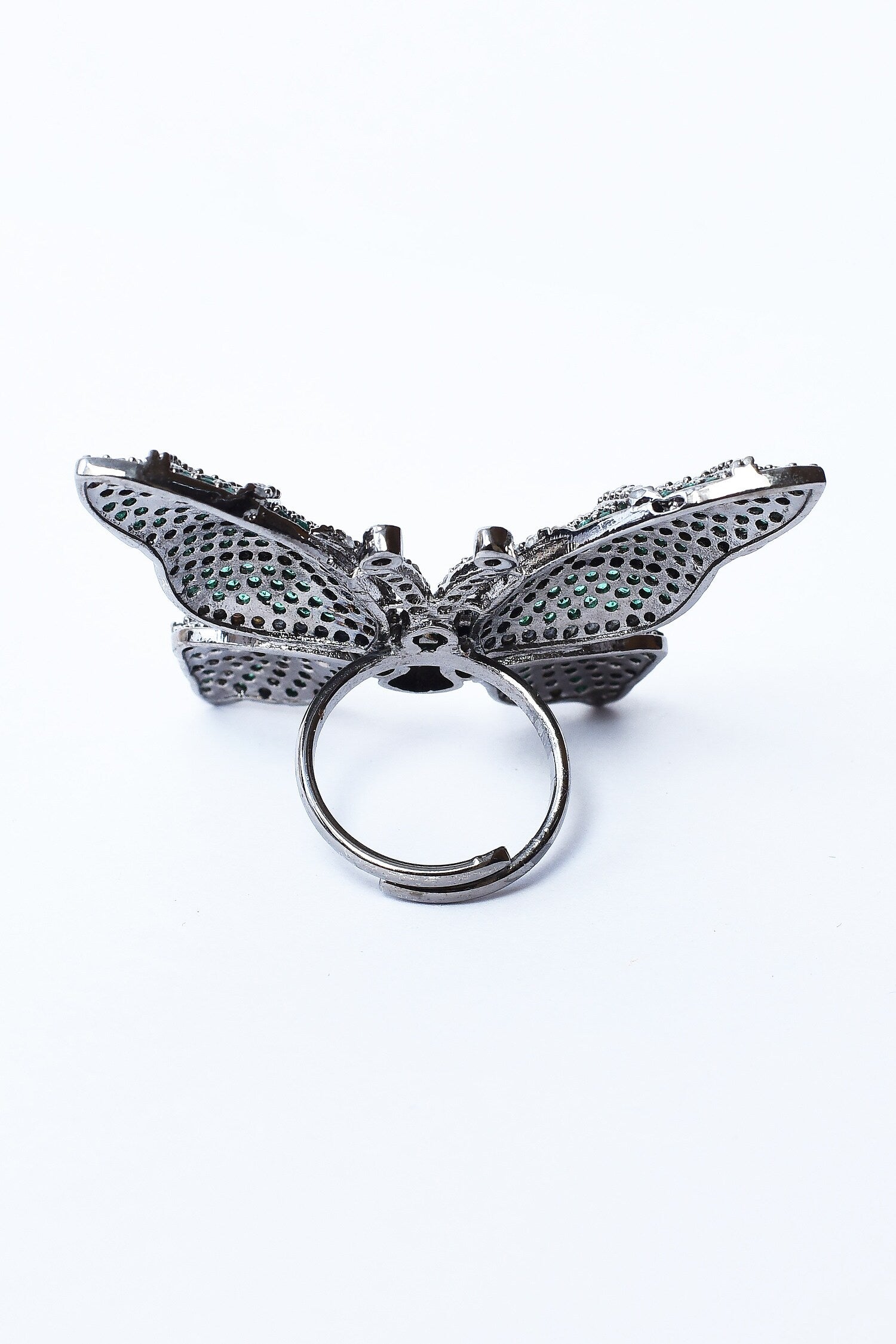 American Diamond Embellished Butterfly Ring 