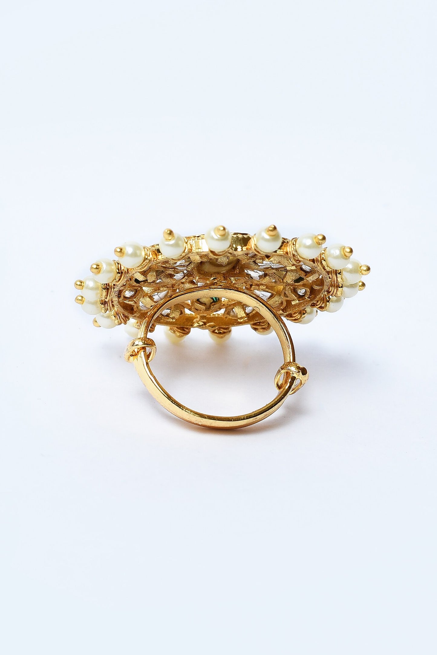 Flora Shape Kundan Ring 