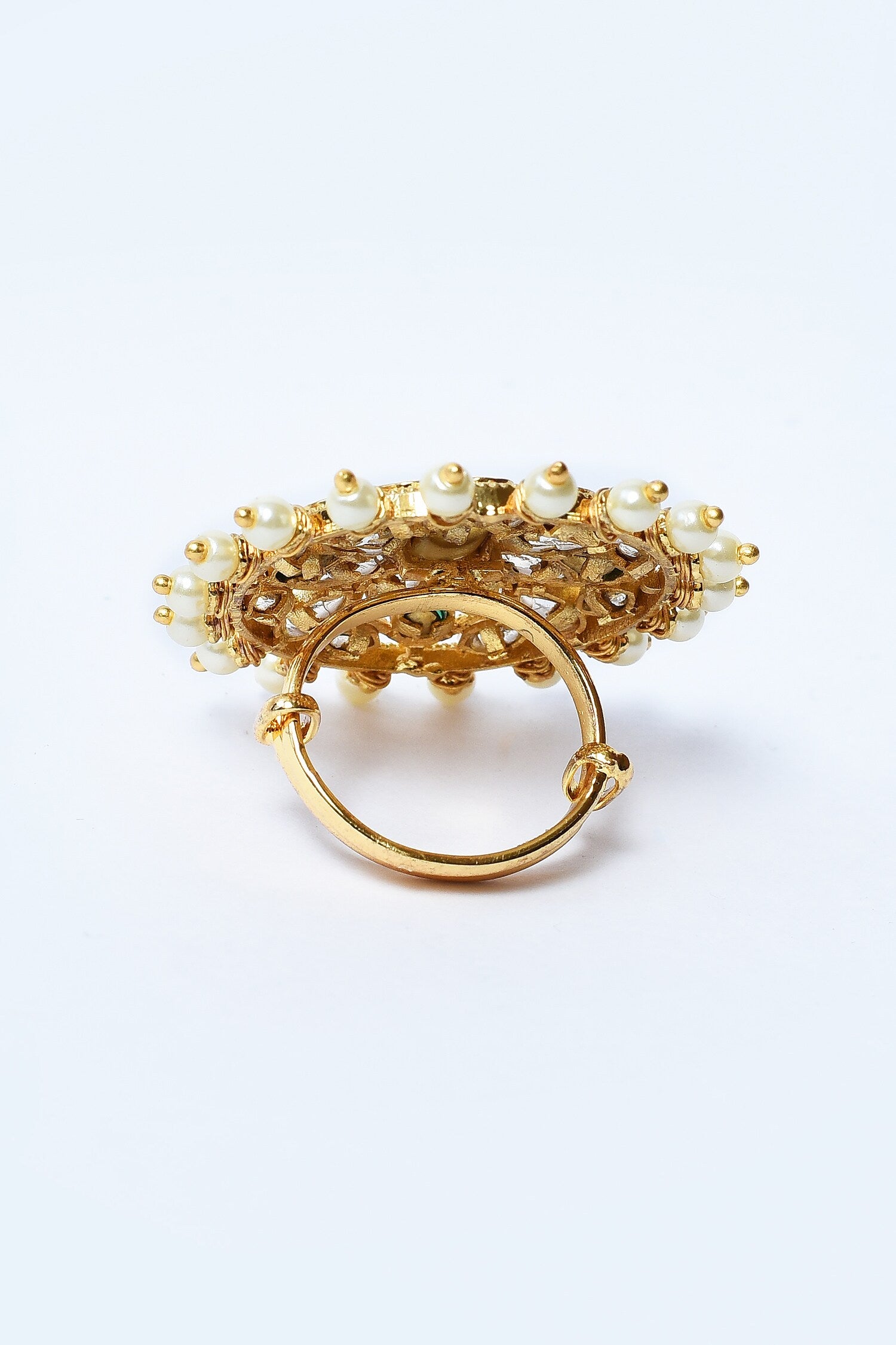Flora Shape Kundan Ring 