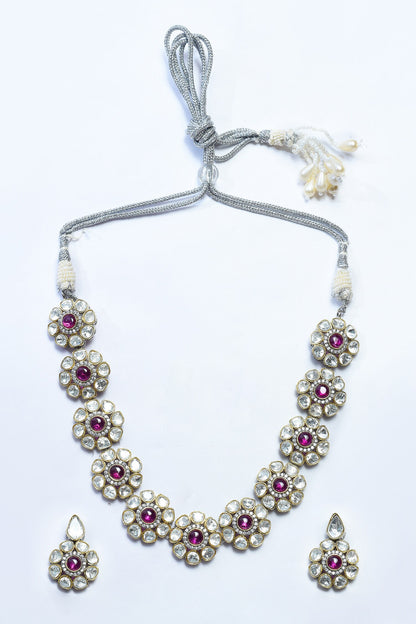 Blossom Kundan Embellished Choker Set 