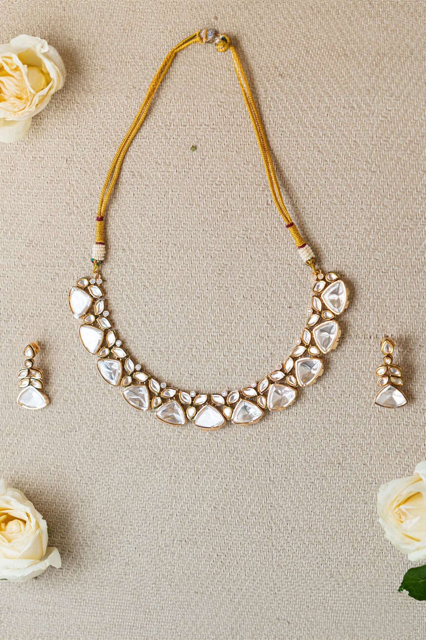 Kundan Embellished Necklace Set 