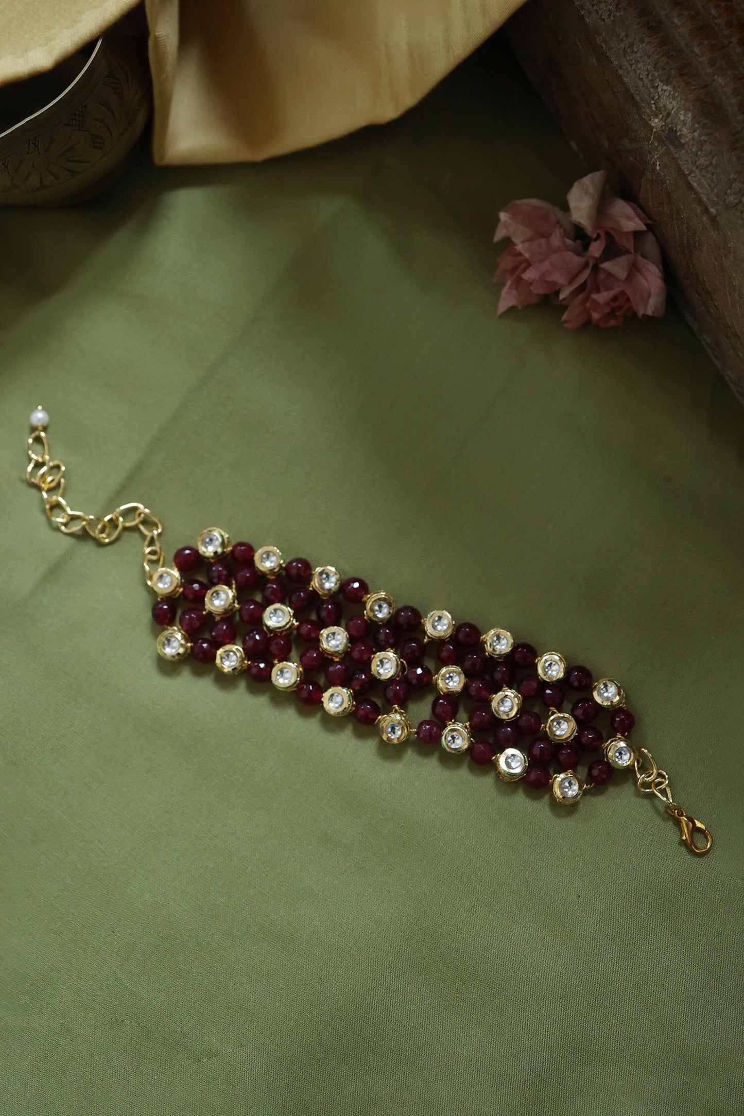 Handcrafted Kundan Bracelet 