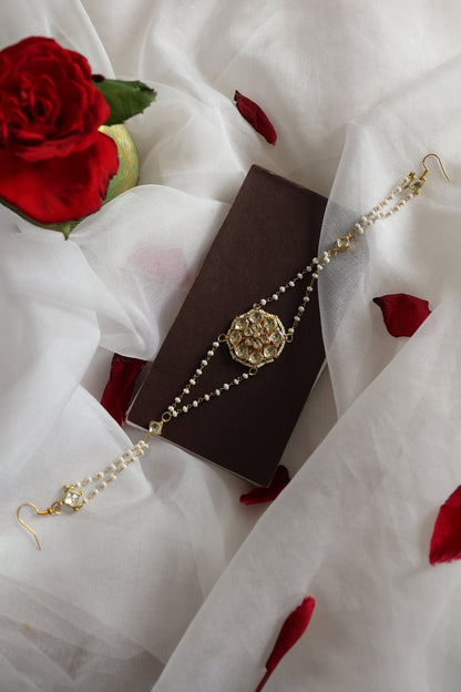 Kundan Pearl Embellished Mathapatti 