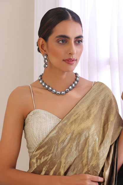 Kundan Embellished Necklace Set 