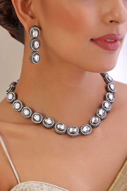 Kundan Embellished Necklace Set 