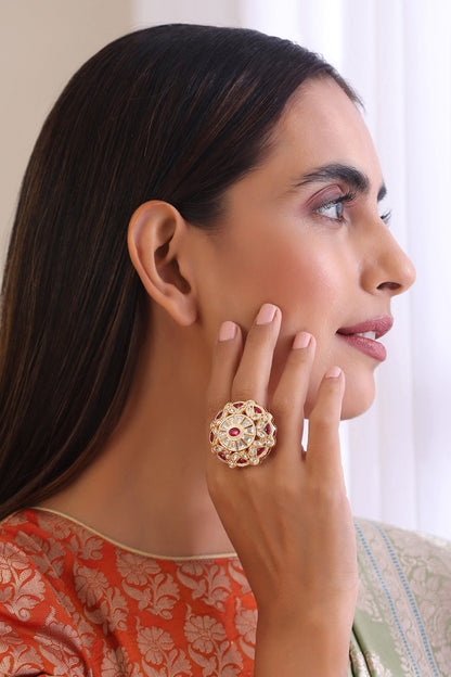 Kundan Embellished Ring 