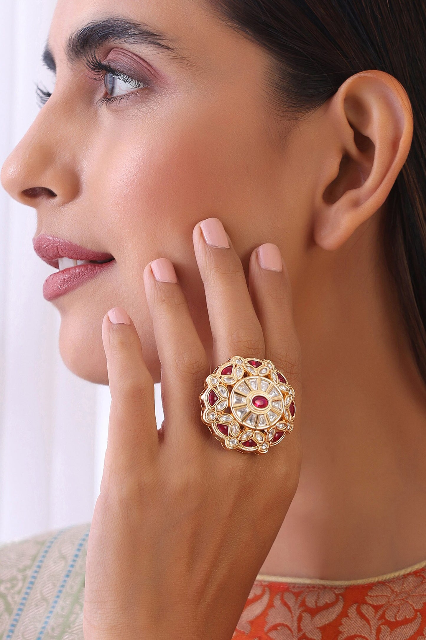 Kundan Embellished Ring 
