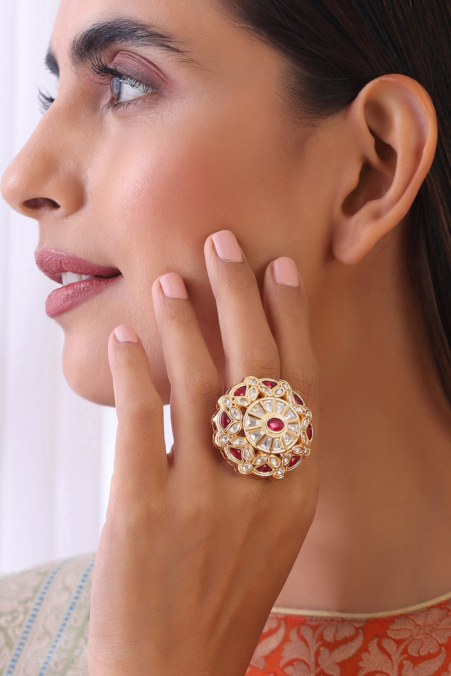 Kundan Embellished Ring 