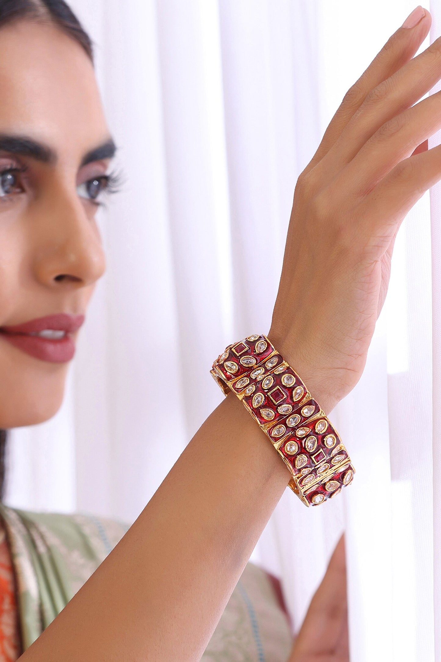 Kundan Embellished Kada 