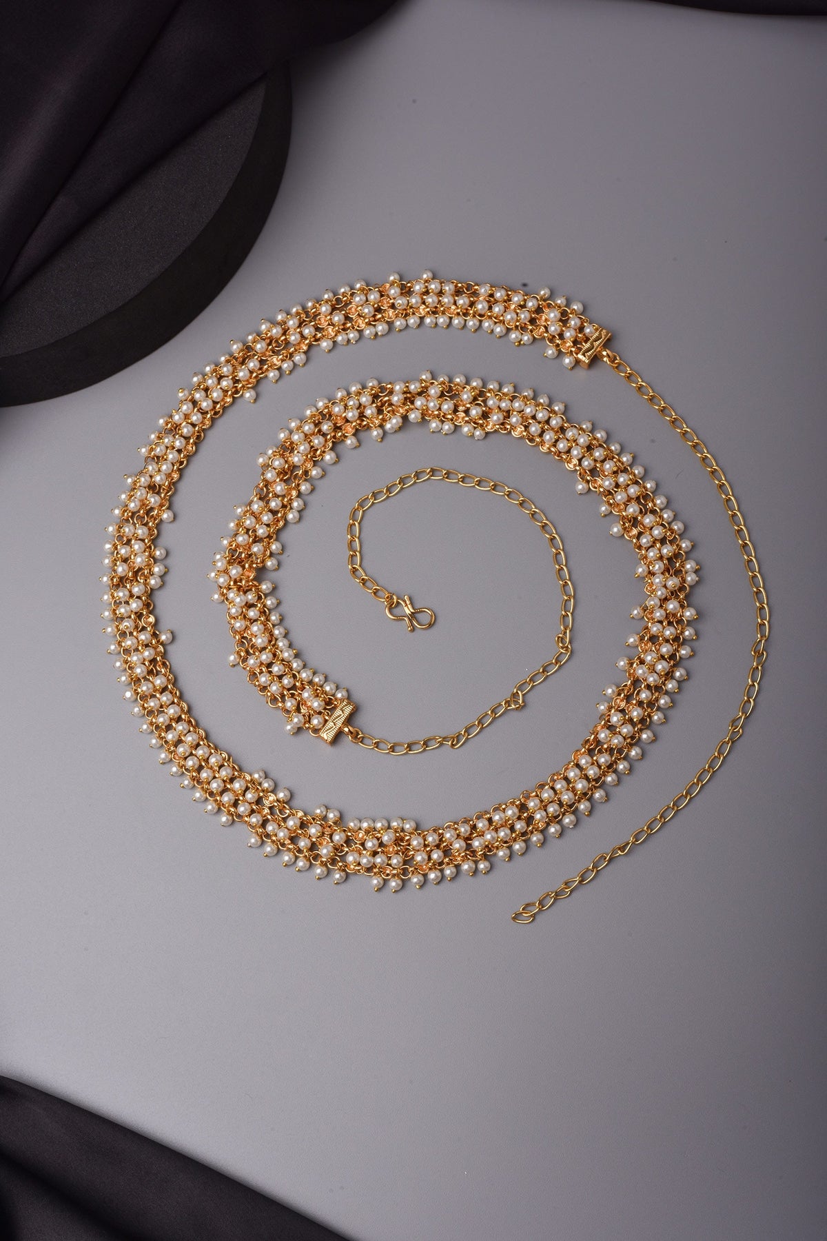 Pearl Embellished Waist Belt 