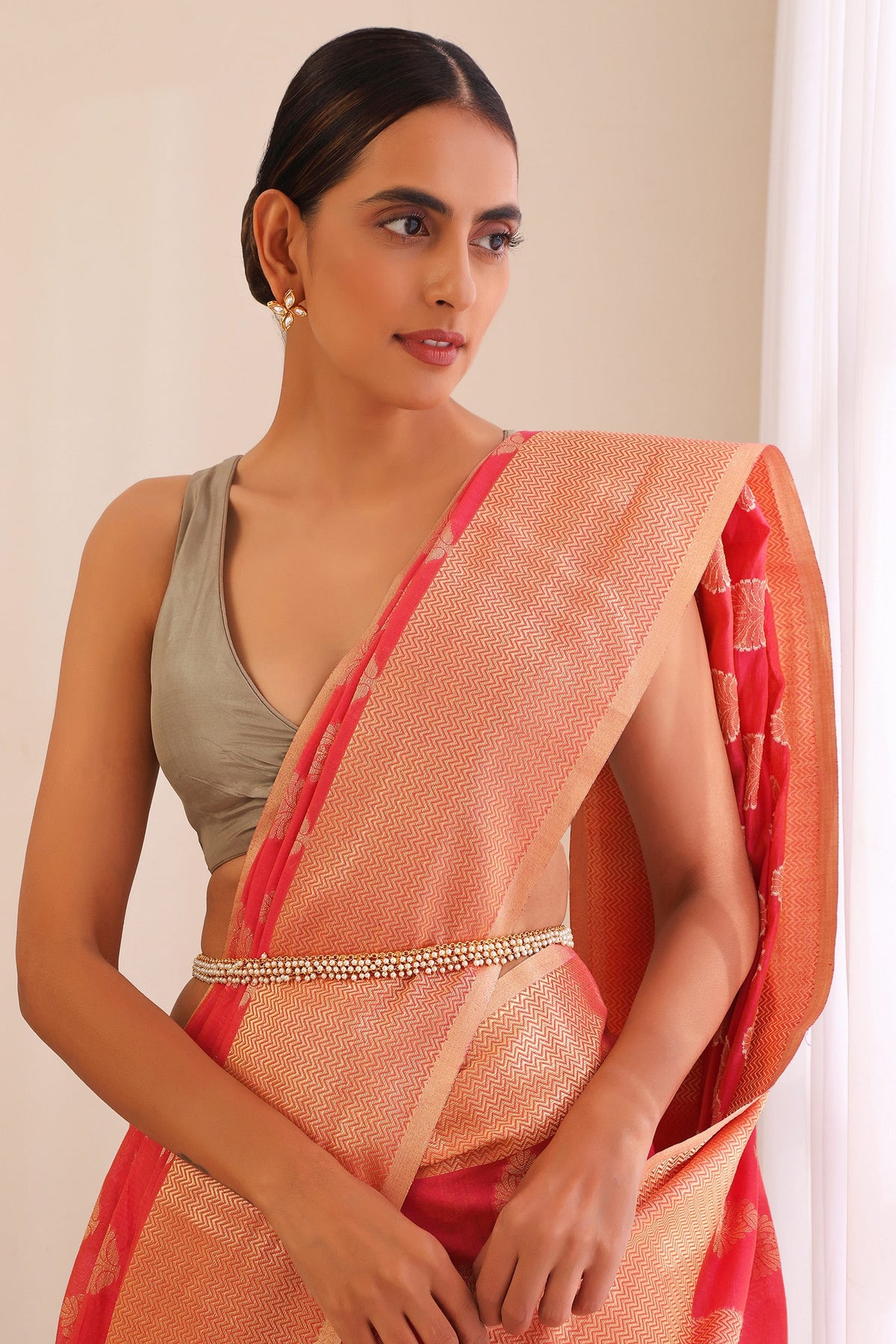 Pearl Embellished Waist Belt 