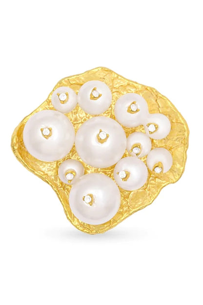 Pearls & Stones Embellished Ring 
