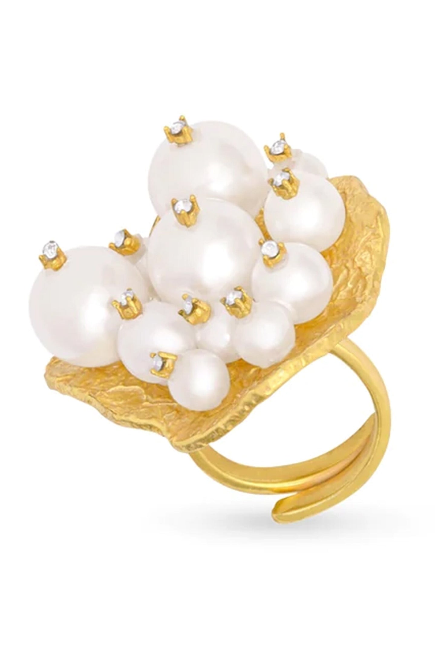 Pearls & Stones Embellished Ring 