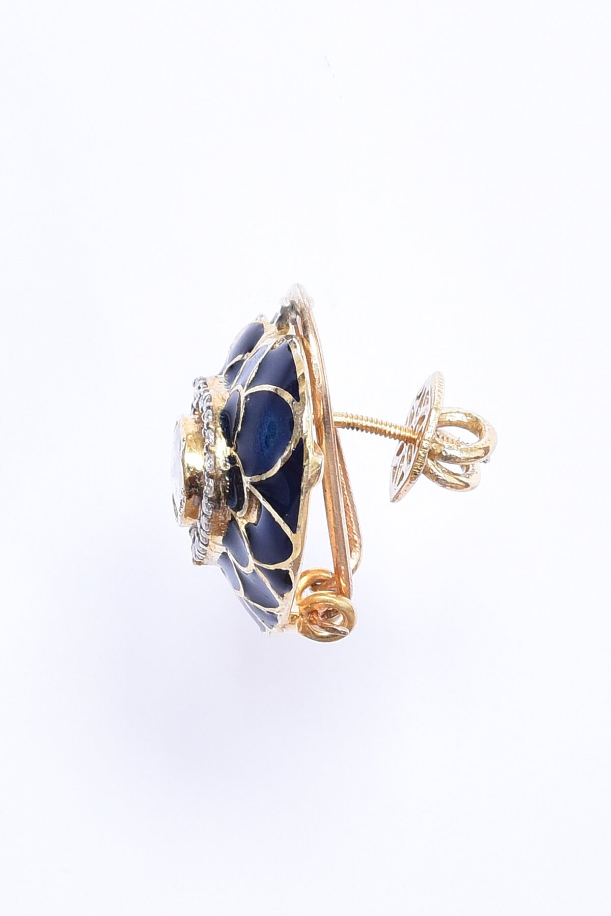 Sapphire Embellished Heart Studs 