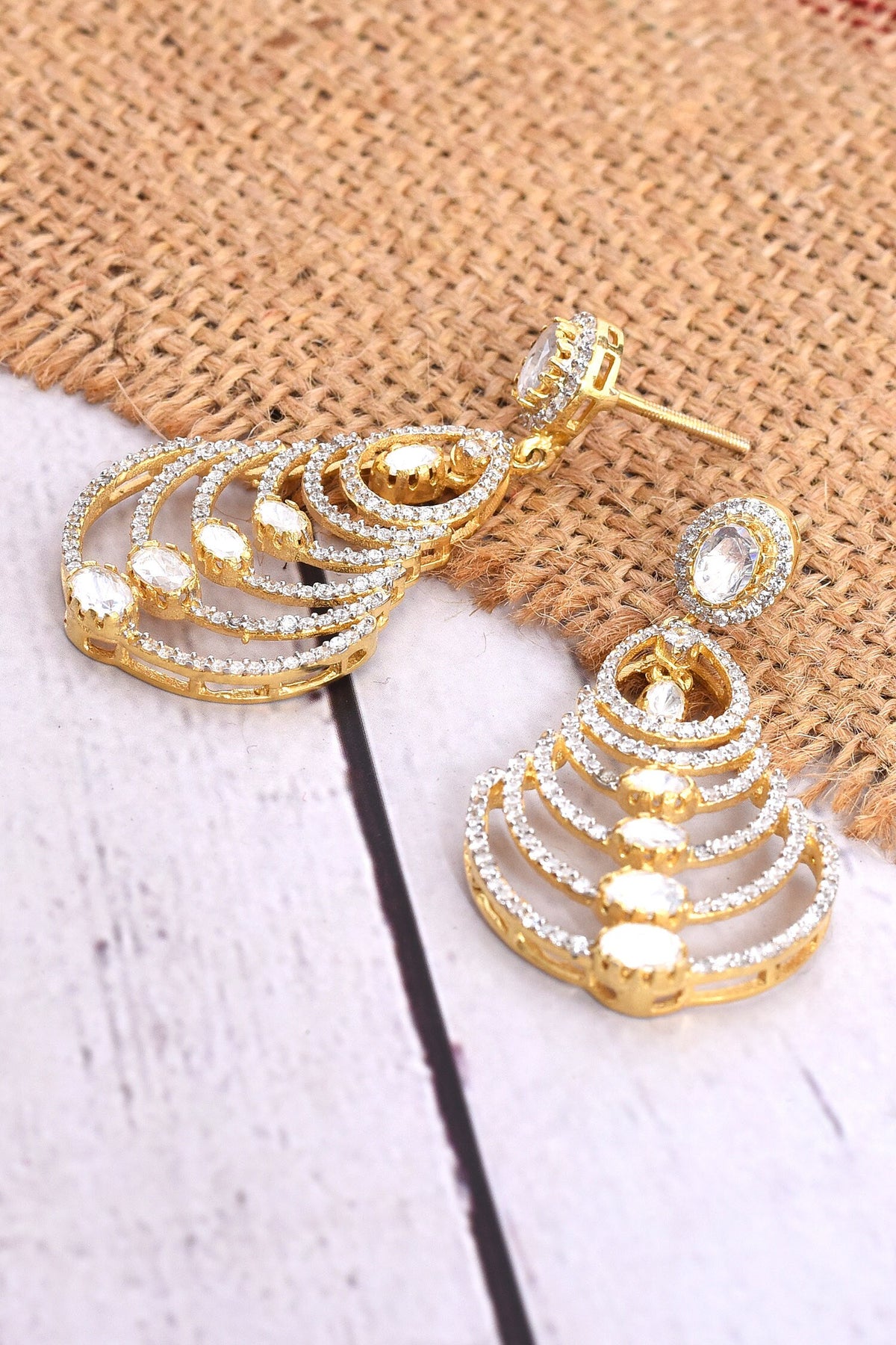 Embellished Tiered Drop Earrings 