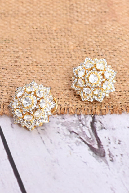 Embellished Floral Stud Earrings 