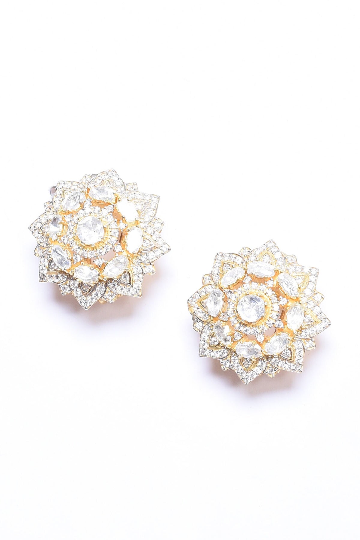 Embellished Floral Stud Earrings 