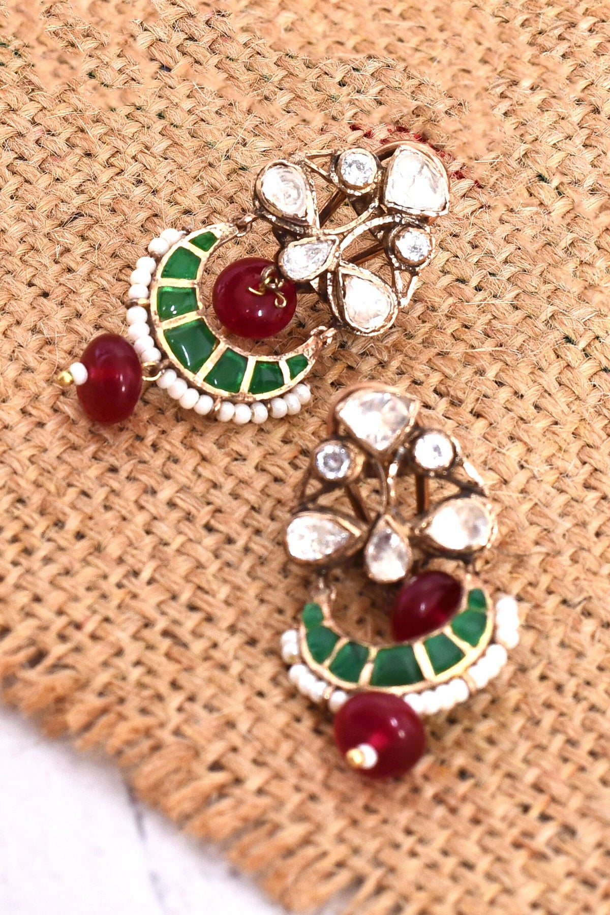 Crescent Embellished Earrings 