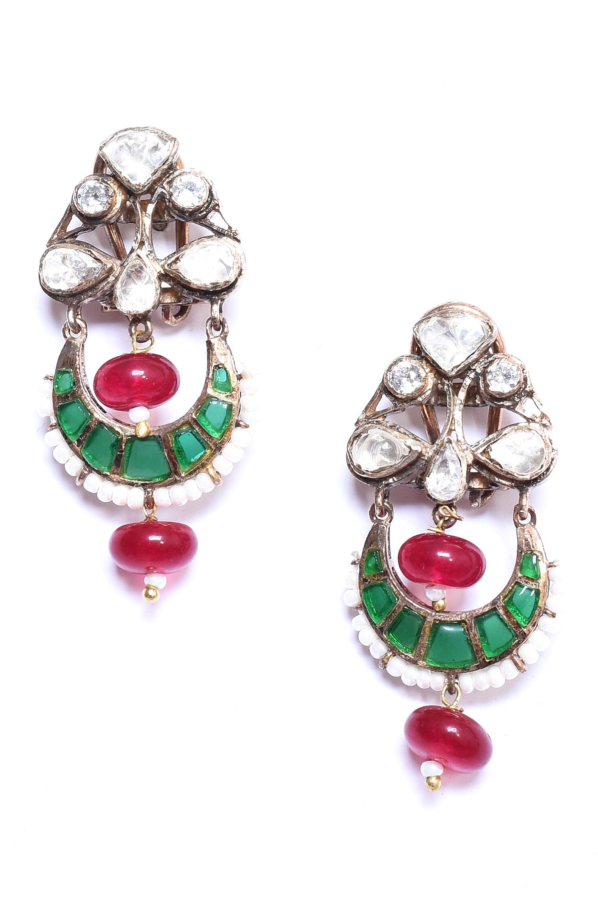 Crescent Embellished Earrings 