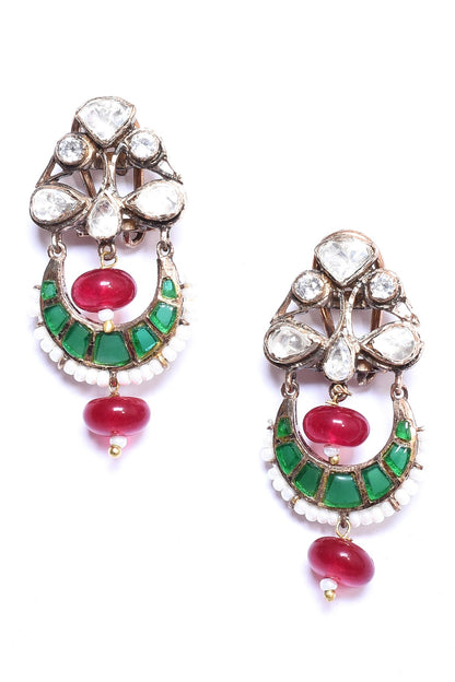 Crescent Embellished Earrings 