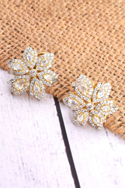 Embellished Flower Stud Earrings 