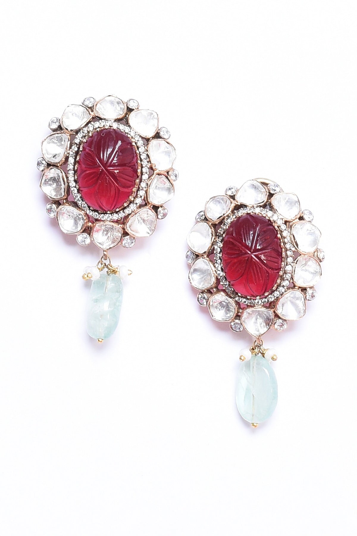 Ruby Embellished Choker Set 