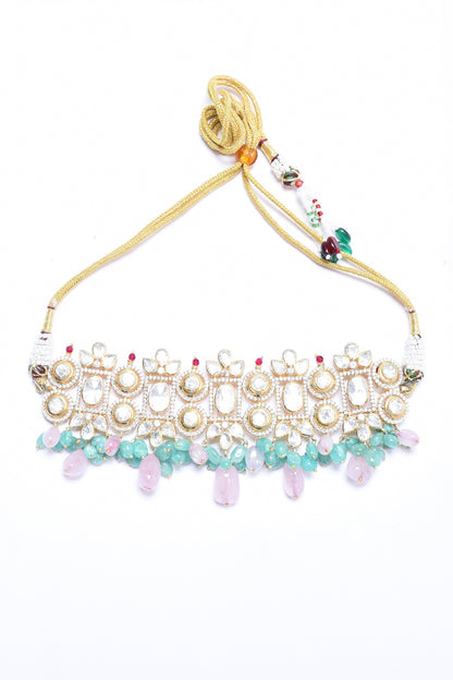 Geometric Embellished Choker Set 