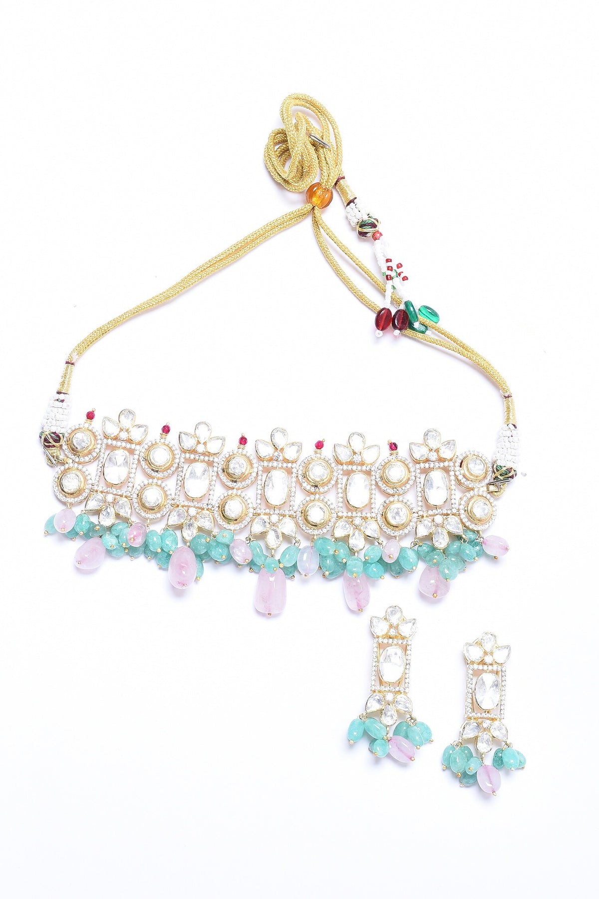 Geometric Embellished Choker Set 