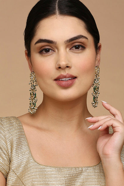 Half Moon Pearl Drop Earrings 