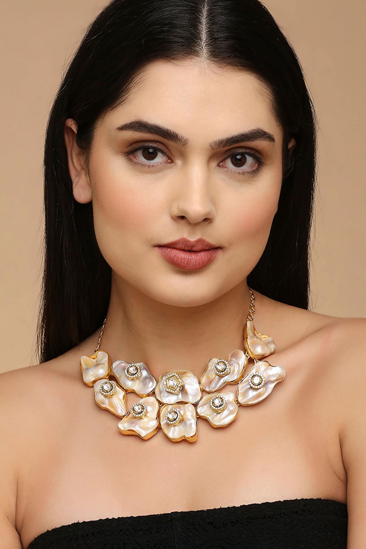 Abstract Fresh Water Pearl Necklace 