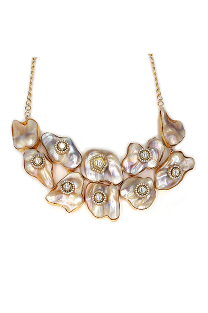 Abstract Fresh Water Pearl Necklace 