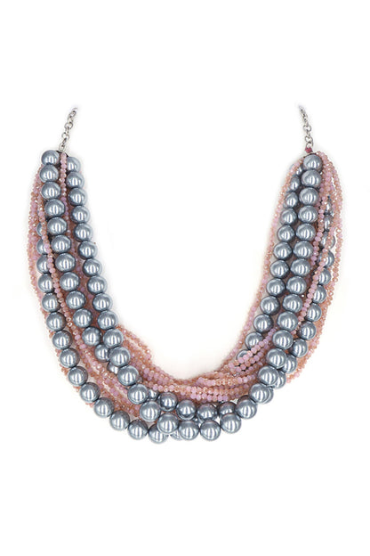 Glass Pearl Twisted Choker 