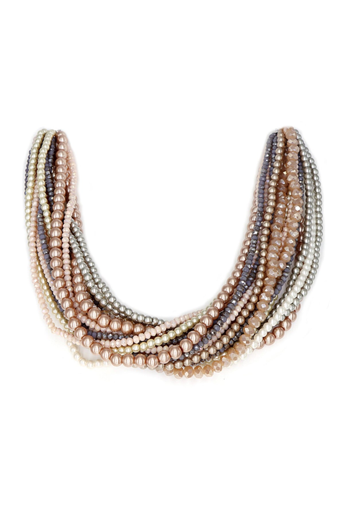 Glass Pearls Twisted Choker 