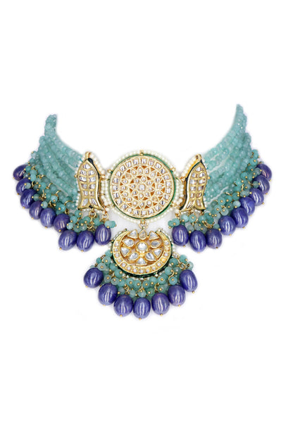 Sphere Stones Embellished Necklace Set 