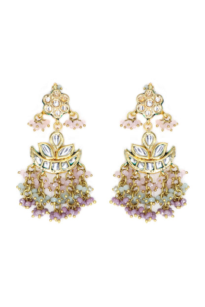Flower Cutwork Stone Necklace Set 