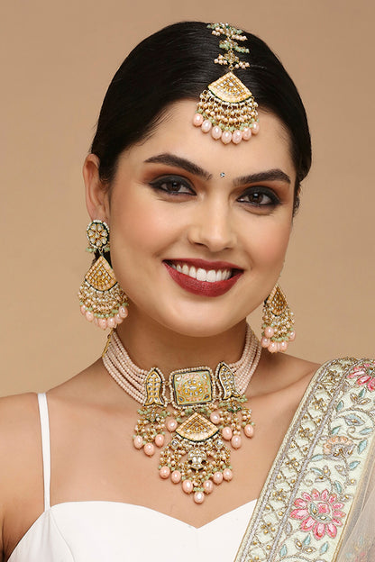 Semi Precious Stone Embellished Jewellery Set 