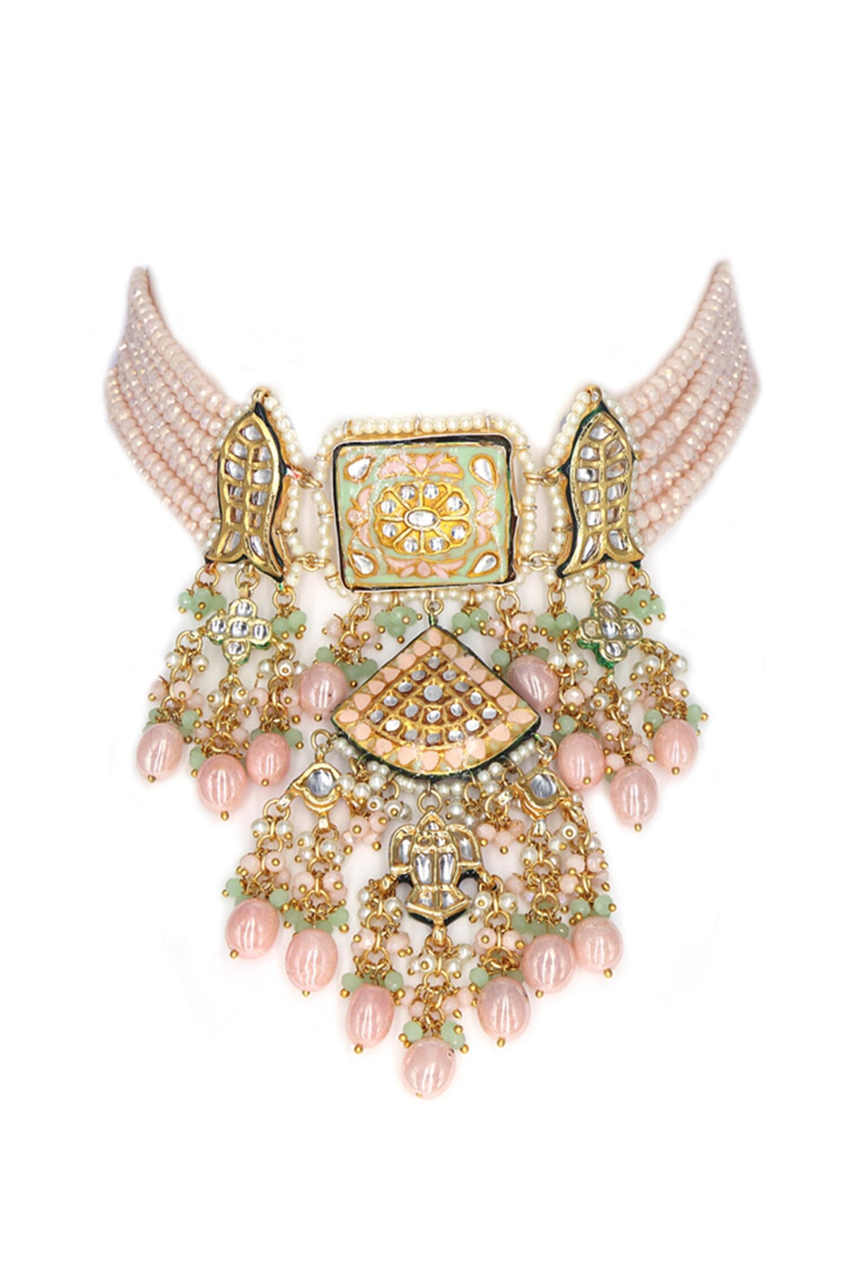 Semi Precious Stone Embellished Jewellery Set 