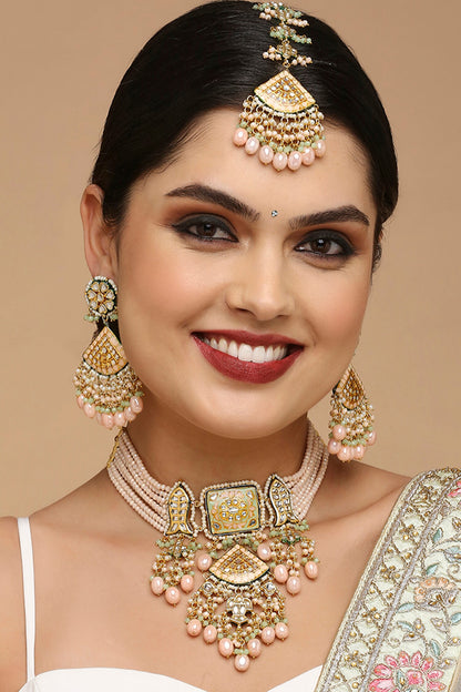 Semi Precious Stone Embellished Jewellery Set 