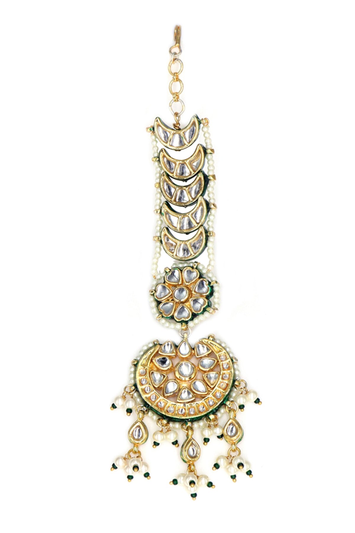 Crescent Embellished Maangtikka 