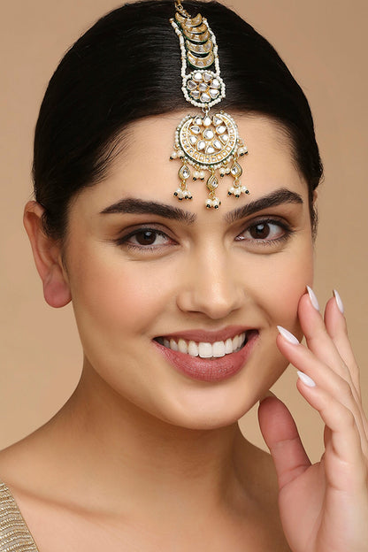 Crescent Embellished Maangtikka 