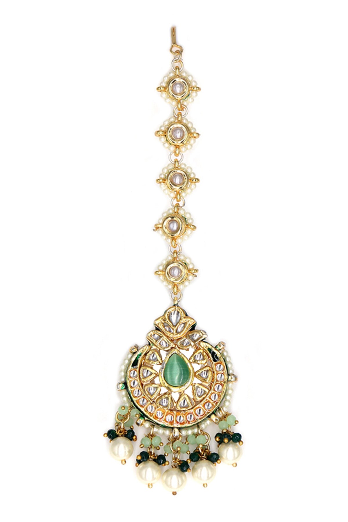 Kundan & Pearl Embellished Maangtikka 